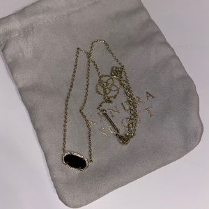KENDRA SCOTT black elisa pendant necklace